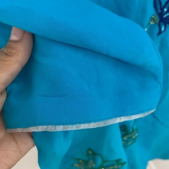 Beautiful Women's Indian Style Floral Blouse Large - Picture 3 of 10